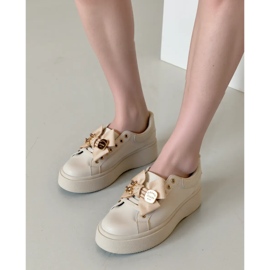 Zapatillas de deporte femenino beige 1