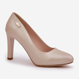 Bombas para mujeres en el Sergio Leone Nude Pearl Campbell Post beige 4