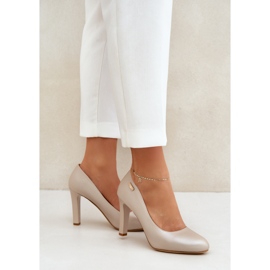 Bombas para mujeres en el Sergio Leone Nude Pearl Campbell Post beige 5
