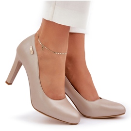 Bombas para mujeres en el Sergio Leone Nude Pearl Campbell Post beige 8
