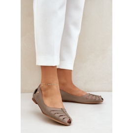 Zazoo 10009 cómodo ballerinas de cuero de cuero beige oscuro 2 Zazoo 10009 cómodo ballerinas de cuero de cuero beige oscuro 2