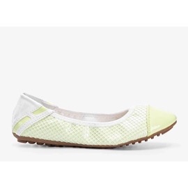 D/GMR Bailarinas lacadas en verde pastel de Debbie blanco 1 D/GMR Bailarinas lacadas en verde pastel de Debbie blanco 1