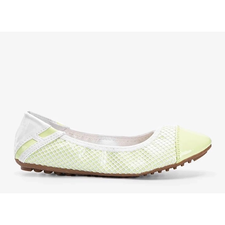 D/GMR Bailarinas lacadas en verde pastel de Debbie blanco 1 D/GMR Bailarinas lacadas en verde pastel de Debbie blanco 1