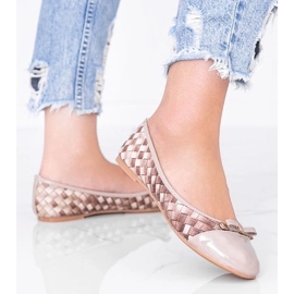 D/GMR Bailarinas beige con estampado Broadway trenzado 3