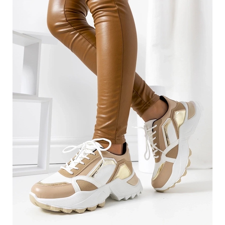 D/GMR Zapatillas rosas con acento metálico Gordani beige 1