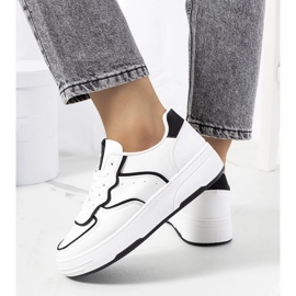 D/GMR Deportivas Bieke de mujer, blanco y negro 3