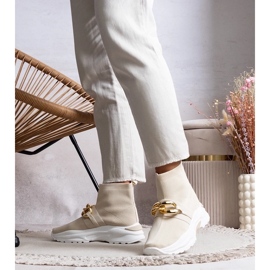 D/GMR Deportivas beige con cadena Taryn 2 D/GMR Deportivas beige con cadena Taryn 2