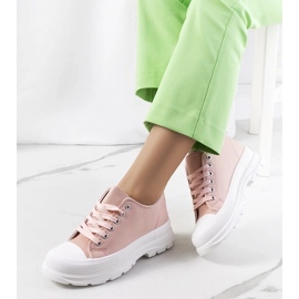 D/GMR Zapatillas rosas con suela gruesa Melik 1