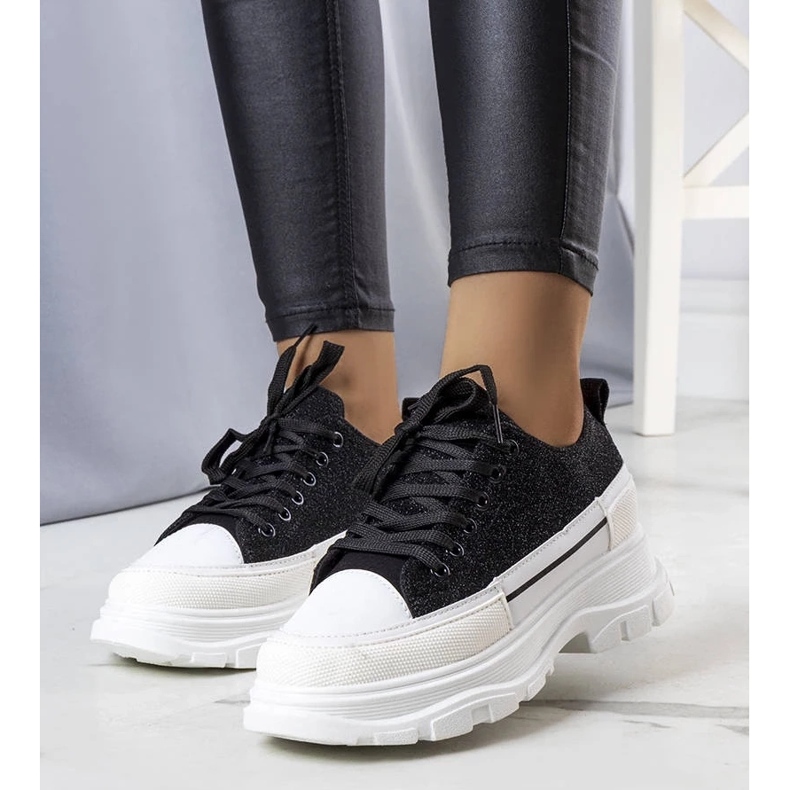 D/GMR Zapatillas negras de suela alta de Callani. negro 1