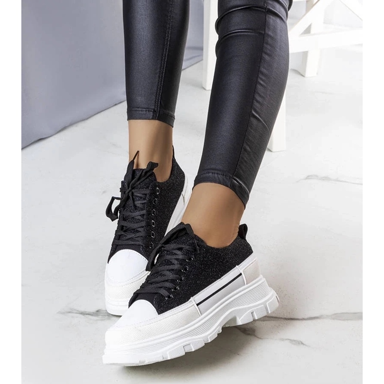 D/GMR Zapatillas negras de suela alta de Callani. negro 2