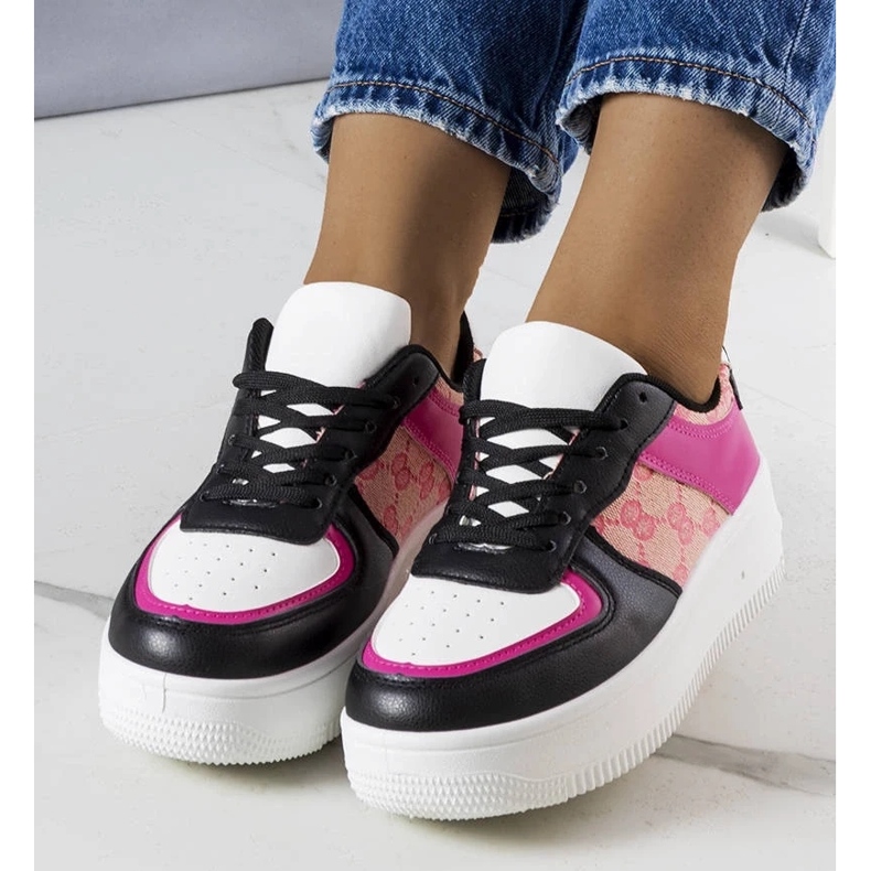 D/GMR Zapatillas de mujer rosas y negras de Luzia. negro 2