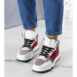 D/GMR Zapatillas altas blancas y rojas de Elizabeth rojo 1