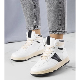 D/GMR Zapatillas altas negras y blancas de Robin blanco 1 D/GMR Zapatillas altas negras y blancas de Robin blanco 1