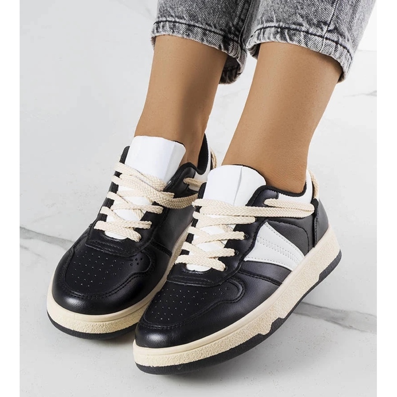 D/GMR Deportivas negras de mujer Marcella beige 2