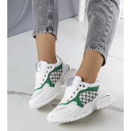 D/GMR Zapatillas blancas y verdes de mujer de Florival blanco 2