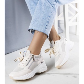 D/GMR Zapatillas beige con cuña de Stacey 1 D/GMR Zapatillas beige con cuña de Stacey 1