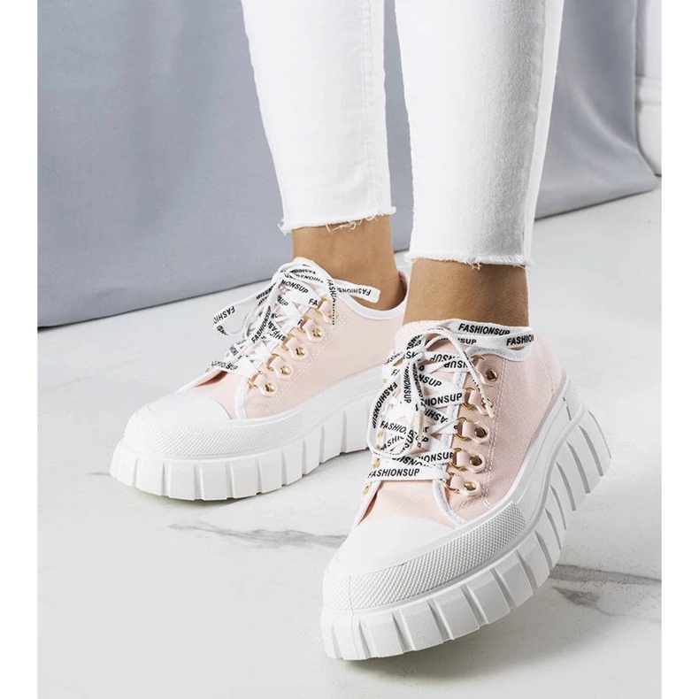 D/GMR Zapatillas rosas con plataforma de Toni 1