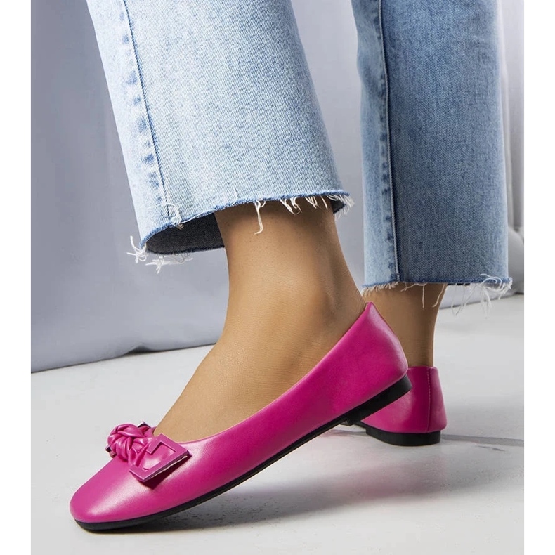 D/GMR Bailarinas rosas con lazo de Tabitha rosado 2 D/GMR Bailarinas rosas con lazo de Tabitha rosado 2