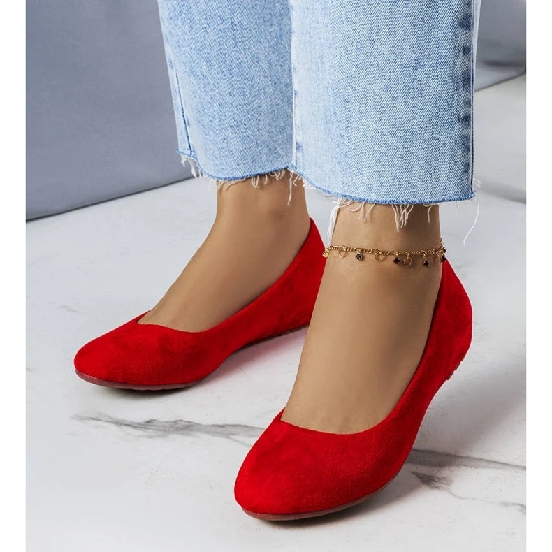 D/GMR Bailarinas rojas con cuña baja de Sylvia rojo 1 D/GMR Bailarinas rojas con cuña baja de Sylvia rojo 1