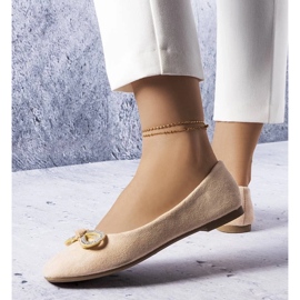 D/GMR Bailarinas beige con lazo Gaillou 2