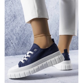 D/GMR Zapatillas con plataforma azul marino de Bellemare 3