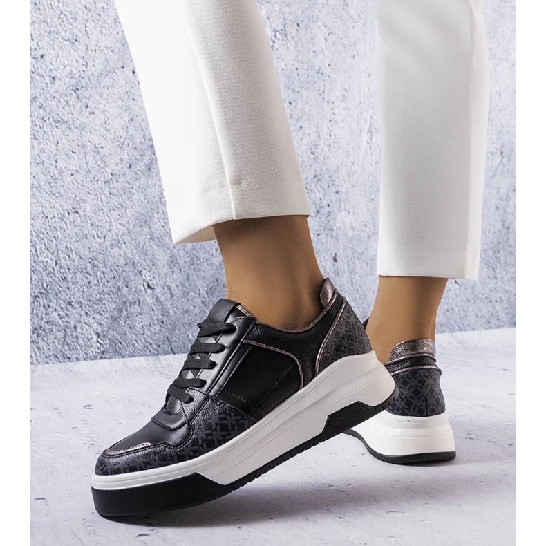 D/GMR Zapatillas negras decoradas con el monograma Grandbois negro 1