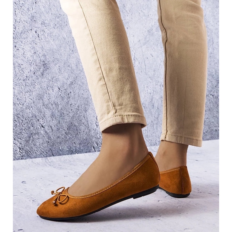 D/GMR Bailarinas marrones con lazo Chandonnet marrón 2