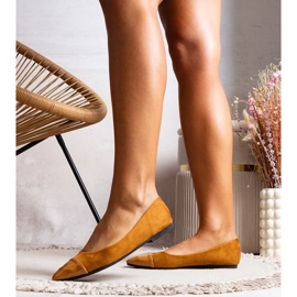 D/GMR Ballerinas de mujeres para mujeres con una nariz barnizada en Thibault Spitz marrón 3