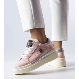 D/GMR Zapatillas rosas de cuña baja de Cuillerier rosado 3