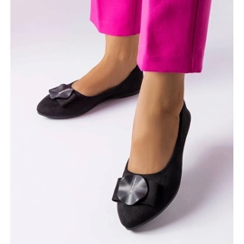 D/GMR Bailarinas negras decoradas con pedrería Rémy negro 1 D/GMR Bailarinas negras decoradas con pedrería Rémy negro 1