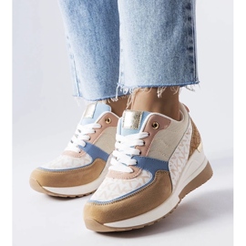 D/GMR Zapatillas beige y azules de Mireault. 2