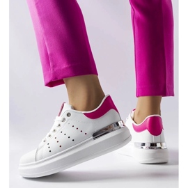 D/GMR Deportivas blancas con perforaciones Chalut de colores rosado 1