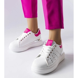 D/GMR Deportivas blancas con perforaciones Chalut de colores rosado 2