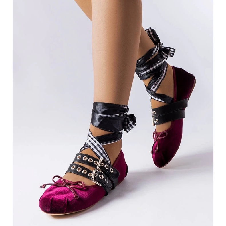 D/GMR Bailarinas burdeos abrochadas con hebilla Boutot rojo 1 D/GMR Bailarinas burdeos abrochadas con hebilla Boutot rojo 1