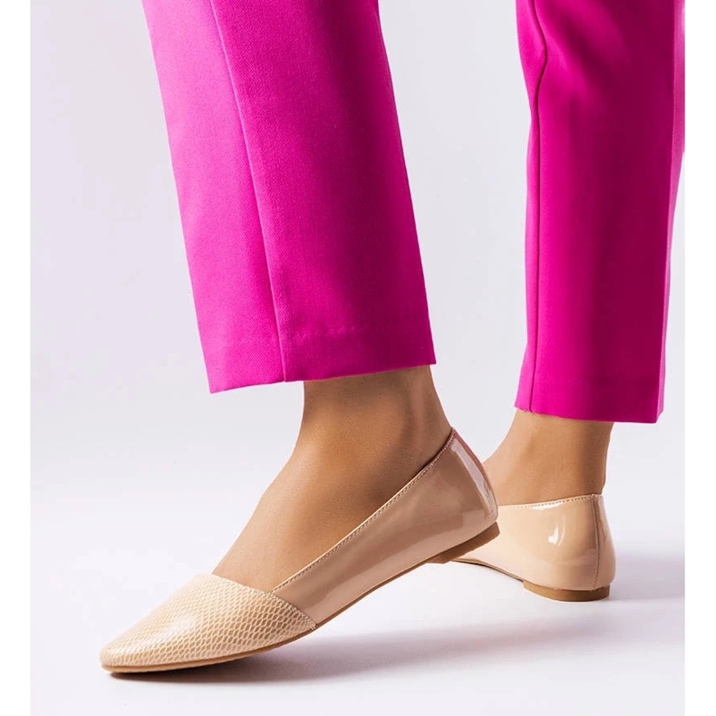 D/GMR Bailarinas elegantes beige de Riel 2 D/GMR Bailarinas elegantes beige de Riel 2