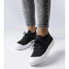 D/GMR Deportivas negras de tejido elástico de Polaire negro 1 D/GMR Deportivas negras de tejido elástico de Polaire negro 1