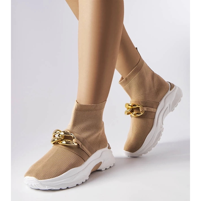 D/GMR Zapatillas Baptiste marrones con cadena marrón 1