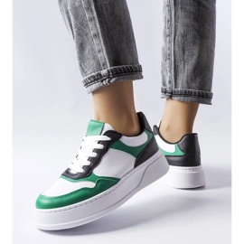 D/GMR Zapatos blancos y verdes con suela más gruesa de Baron 3