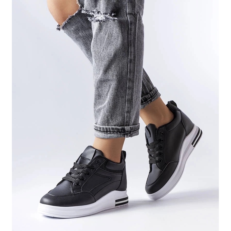 D/GMR Zapatillas negras con purpurina Bonevil negro 1