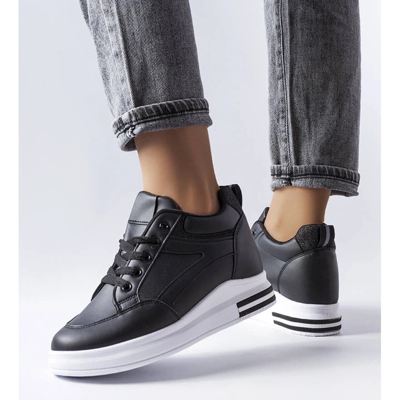 D/GMR Zapatillas negras con purpurina Bonevil negro 2