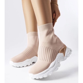 D/GMR Zapatillas beige con parte superior elástica de Antonio 2 D/GMR Zapatillas beige con parte superior elástica de Antonio 2