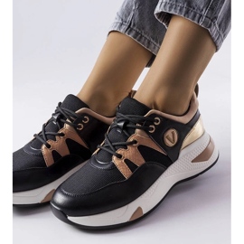 D/GMR Zapatillas negras y doradas Vinceza negro 2