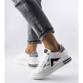 D/GMR Zapatillas con plataforma en blanco y negro de Monty 3