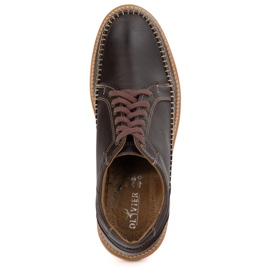 Olivier Zapatos de cuero para hombres modelo casual 313gt marrón oscuro 5