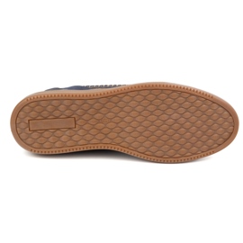 Olivier Zapatos de cuero para hombres modelo casual 313gt azul marino 6