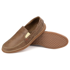 Olivier Zapatos para hombres, luz liviana marrón brillante 3