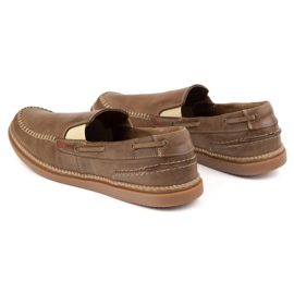 Olivier Zapatos para hombres, luz liviana marrón brillante 4