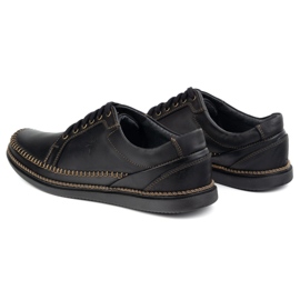 Olivier Zapatos de cuero para hombres modelo casual 313gt negro 4