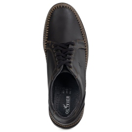Olivier Zapatos de cuero para hombres modelo casual 313gt negro 5