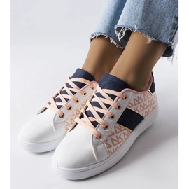 D/GMR Zapatillas blancas con inserciones de colores de Kessla 2 D/GMR Zapatillas blancas con inserciones de colores de Kessla 2